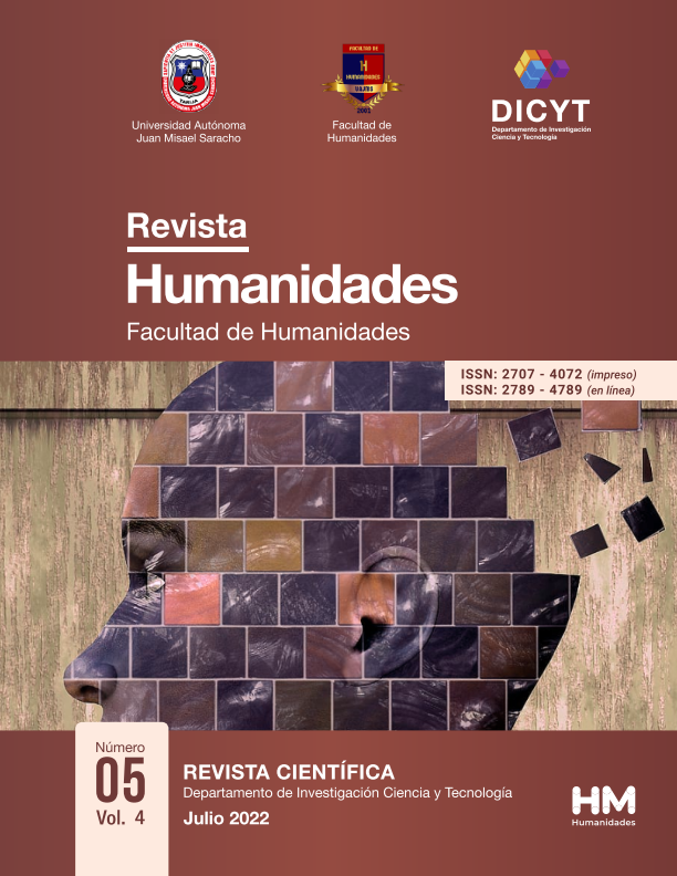 					Ver Vol. 4 Núm. 5 (2022): Revista Científica "Humanidades"
				